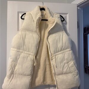 Women's Cream Puffer Vest